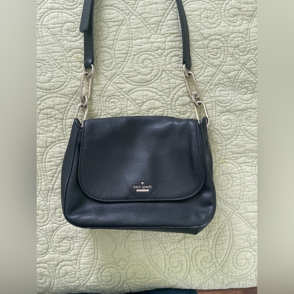 Kate Spade Jackson Leather Purse Crossbody Bag Leather Black